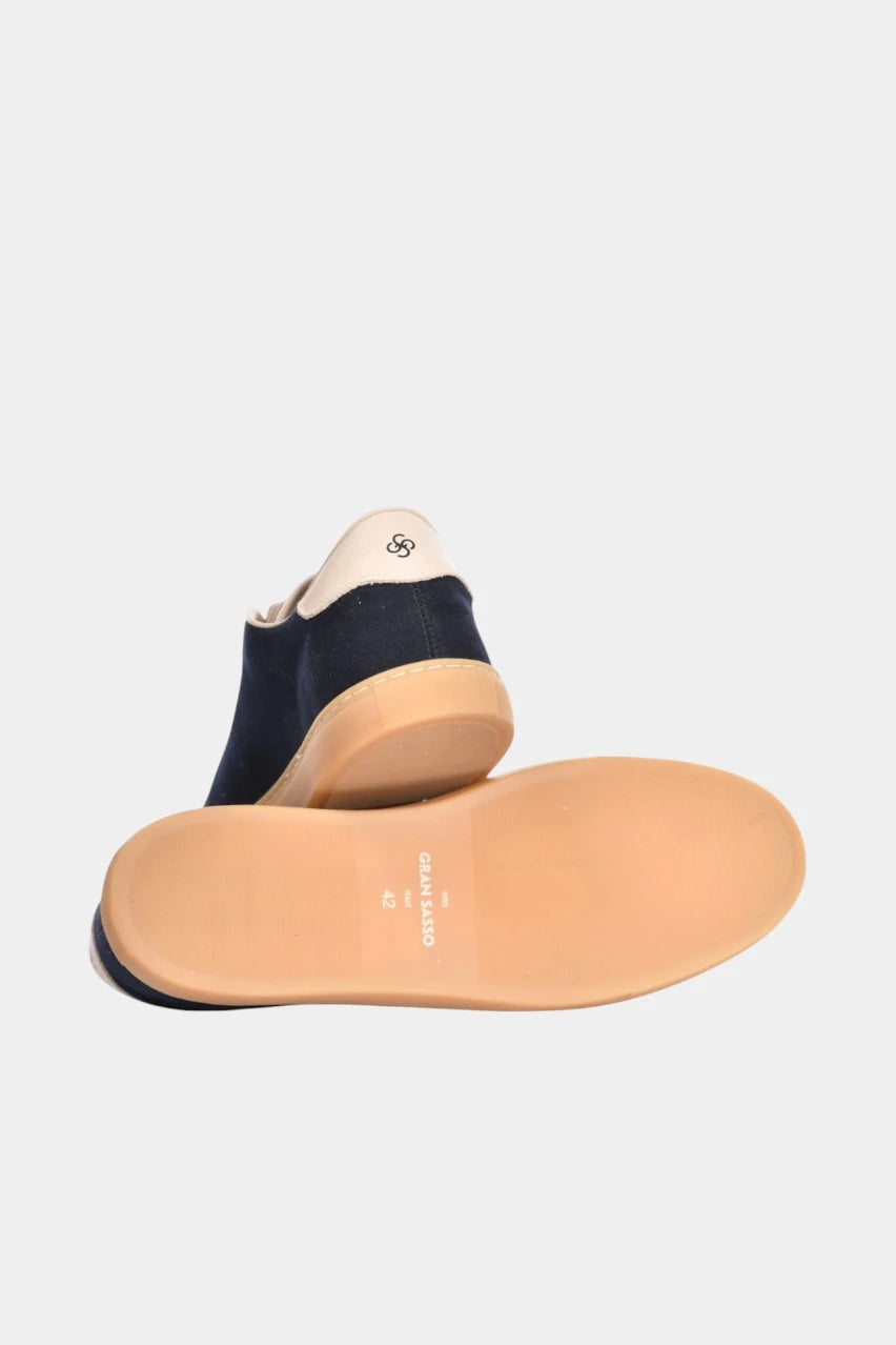 Navy blue cotton sneakers