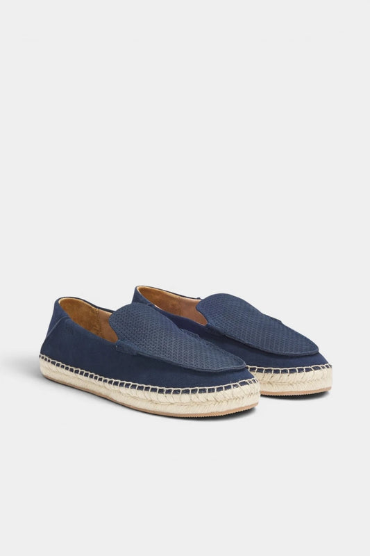 Dark blue suede espadrilles
