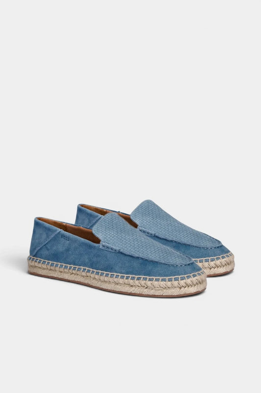 Blue suede espadrilles