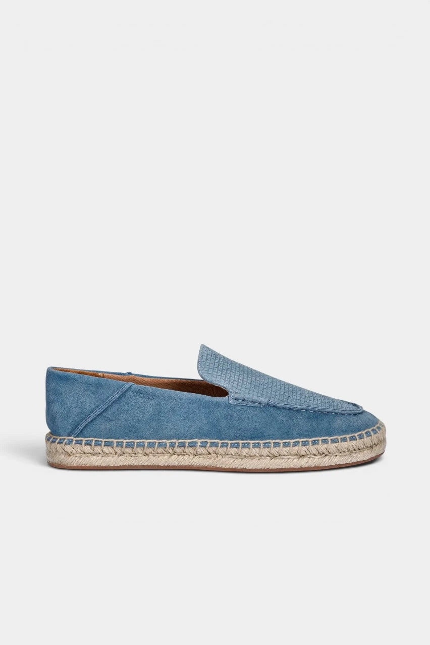 Blue suede espadrilles