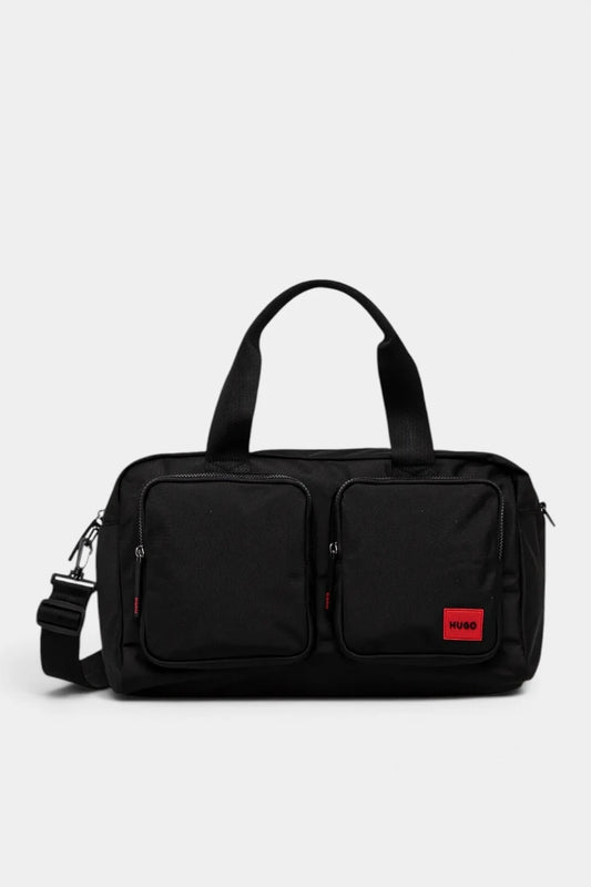 Black textile sports bag