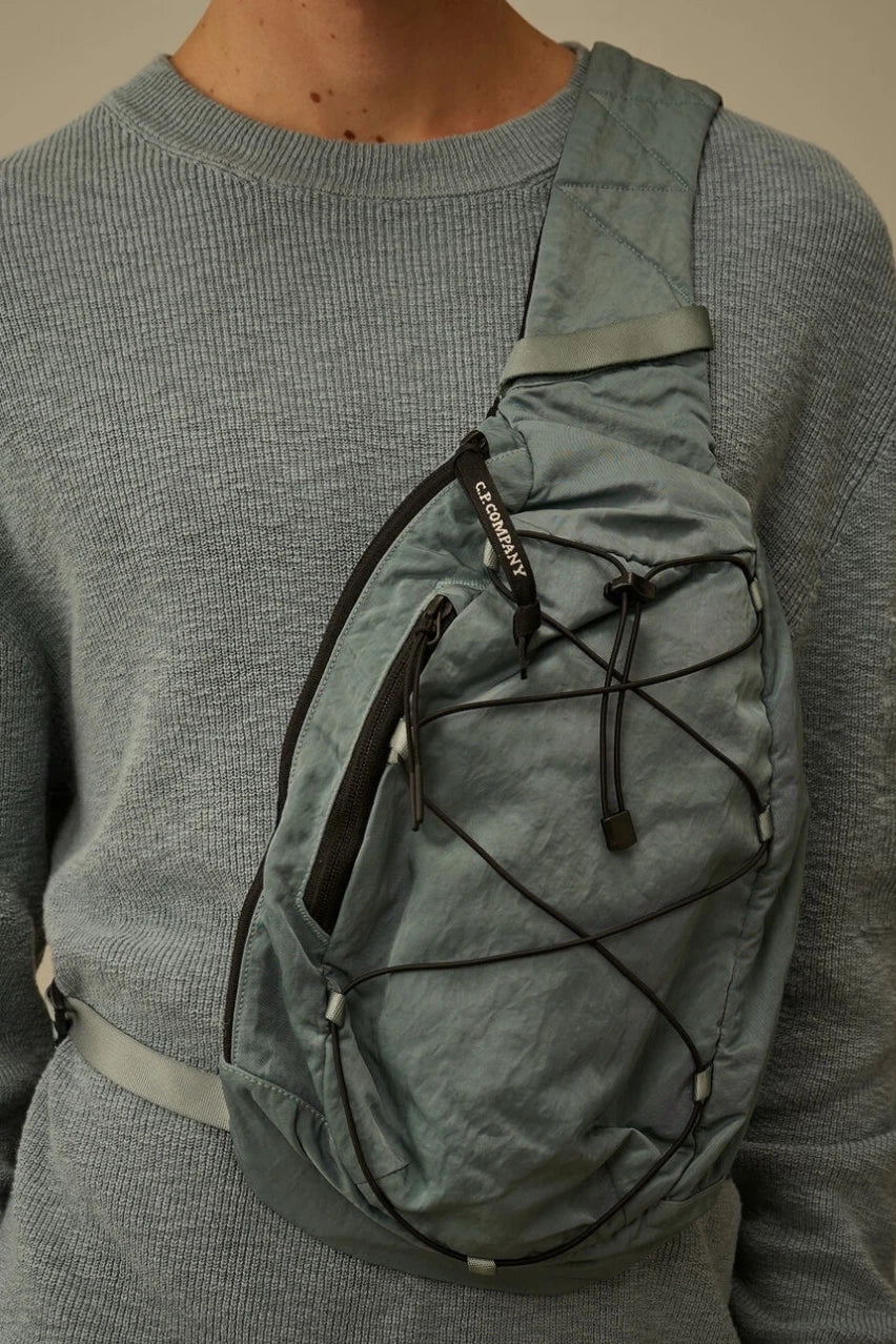 Blue nylon bag