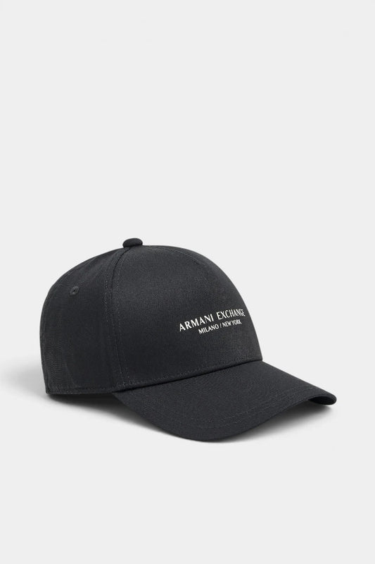 Black cotton twill cap