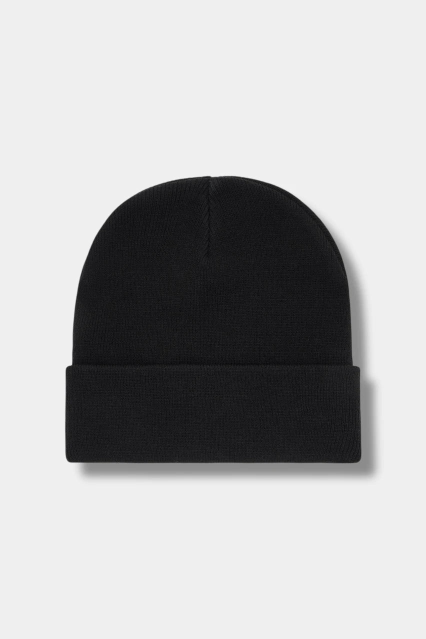Black technical fabric beanie