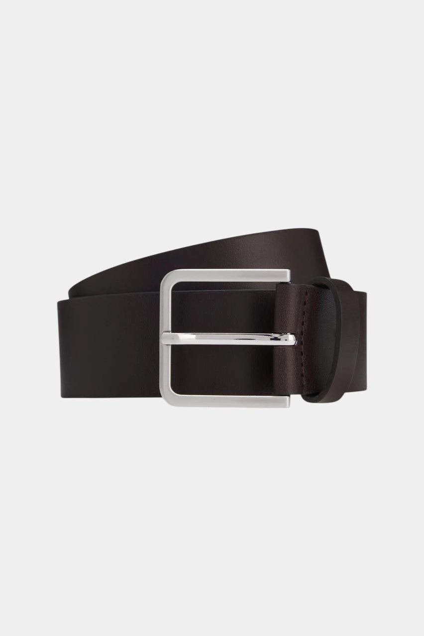 Dark brown leather belt