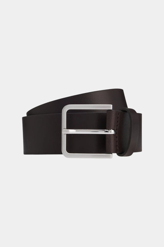 Dark brown leather belt
