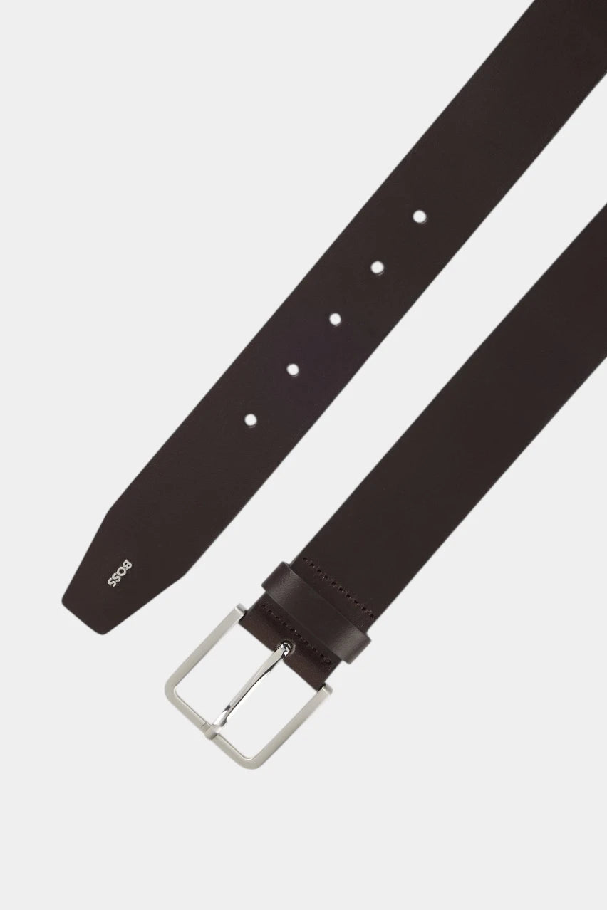 Dark brown leather belt