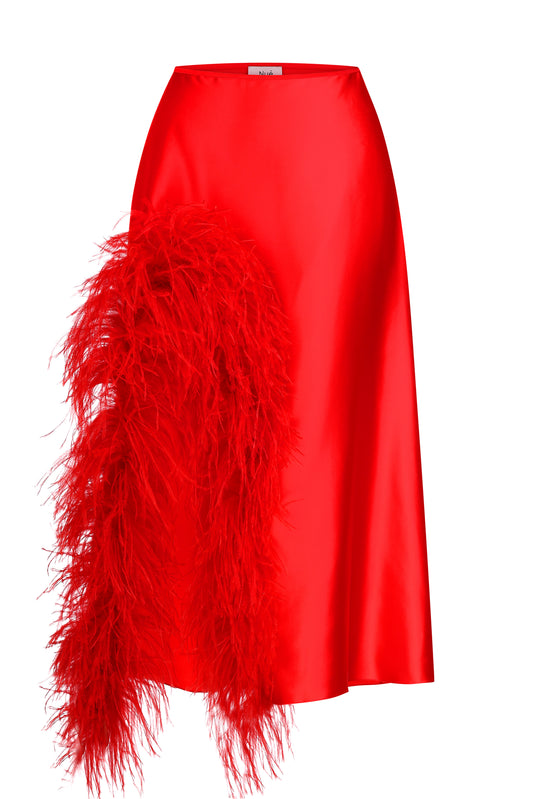 LAETITIA FEATHER SKIRT