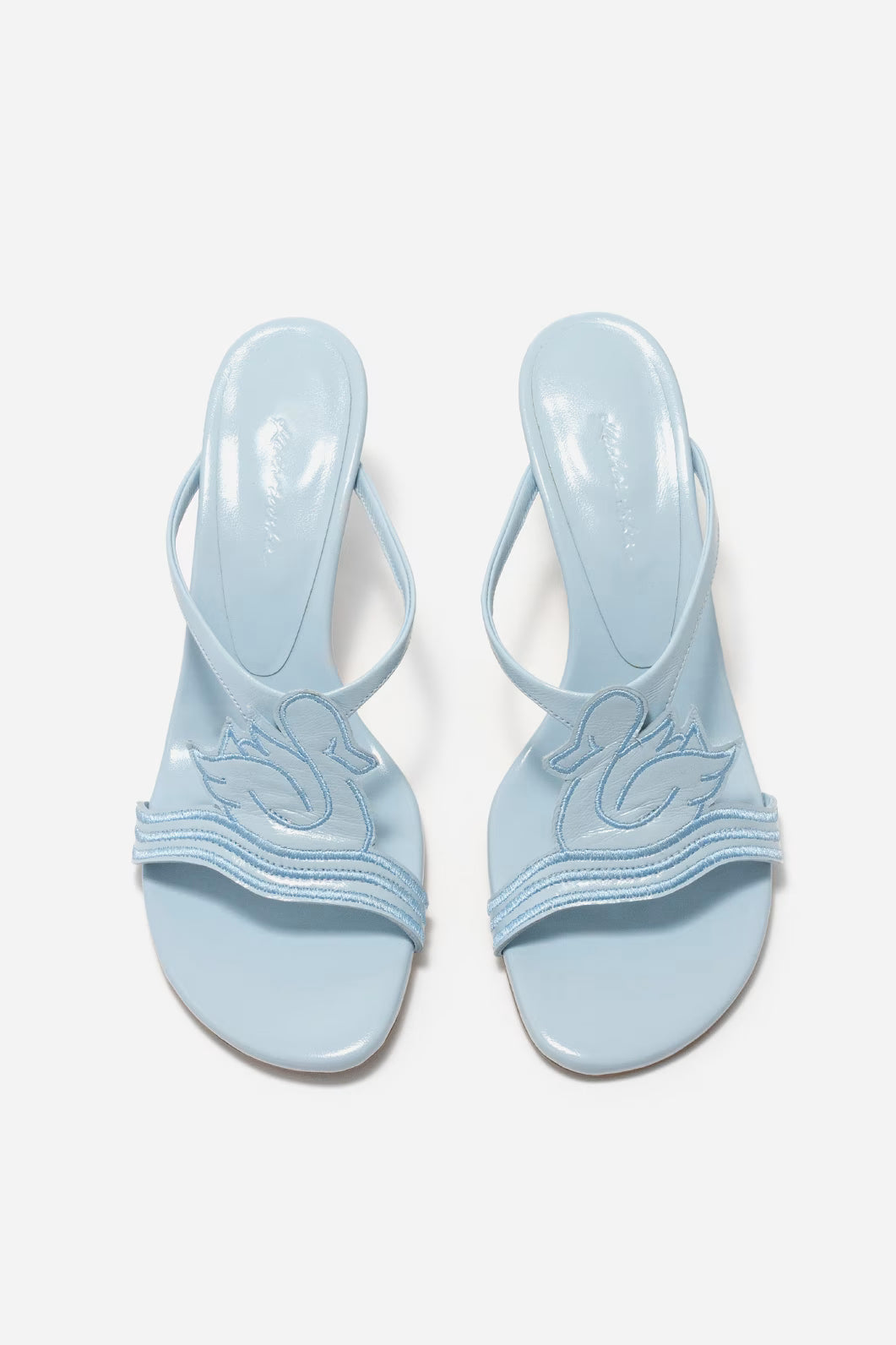 DAISY blue leather mules