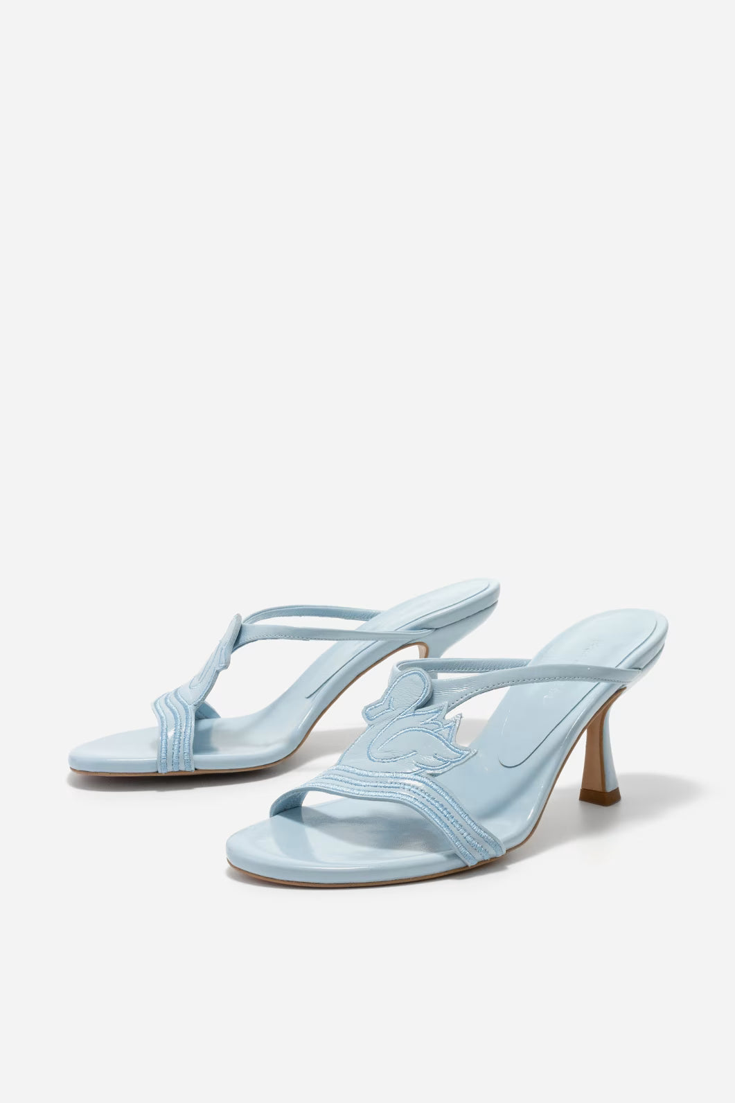 DAISY blue leather mules