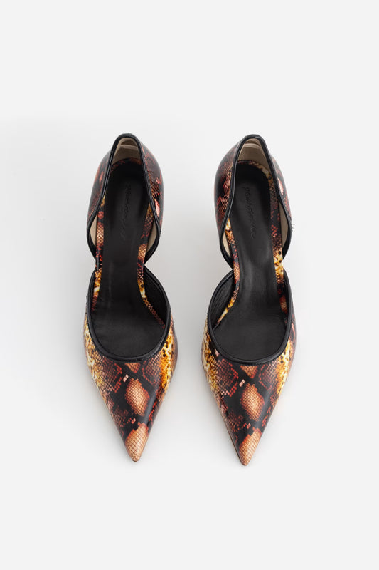 ESME shoes – brown and black reptile print