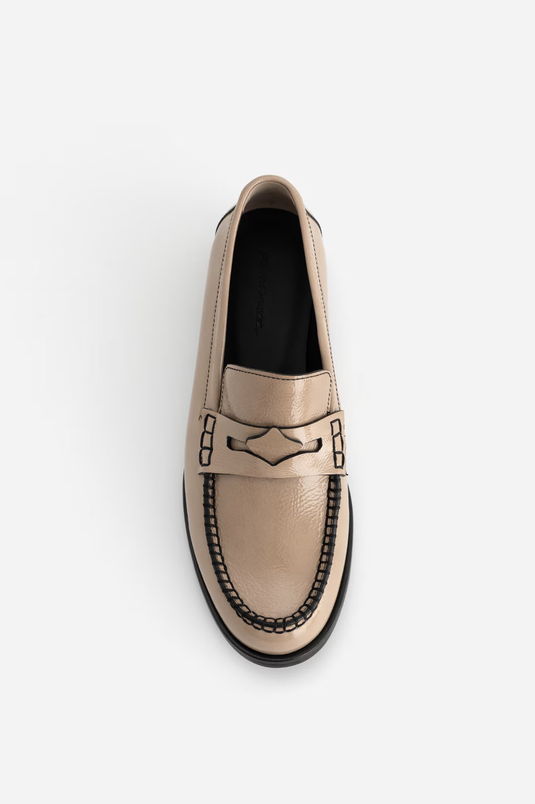 DUCKY beige leather loafers