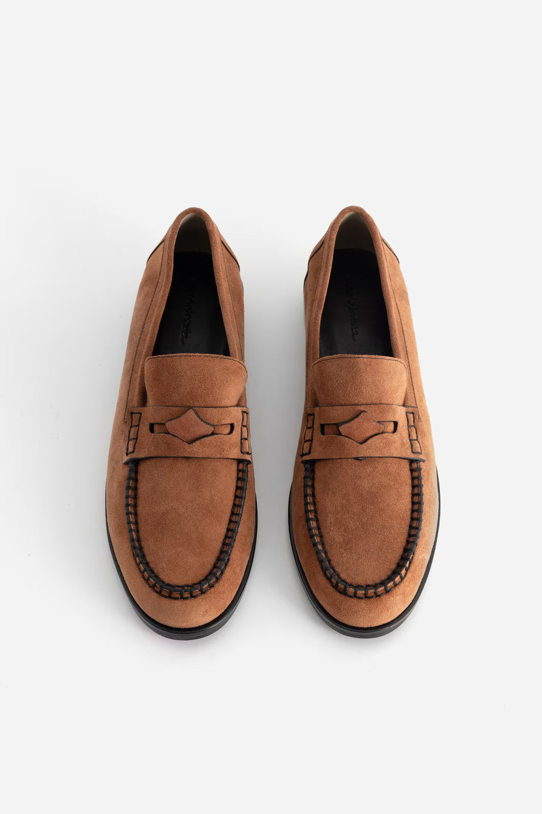DUCKY brown suede loafers