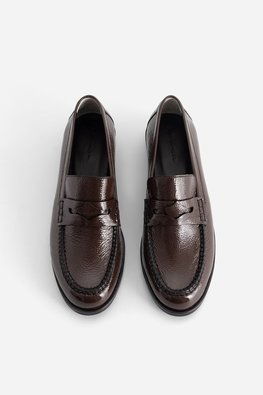 DUCKY brown leather loafers