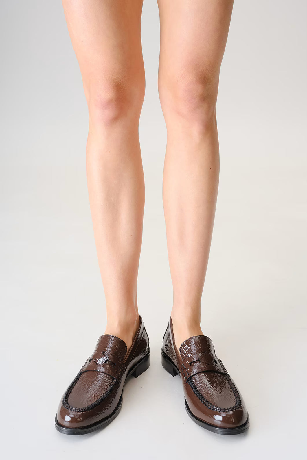 DUCKY brown leather loafers