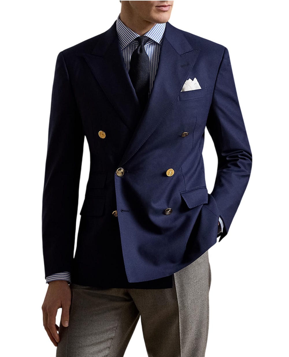 Handmade double-breasted wool jacket by Gregory