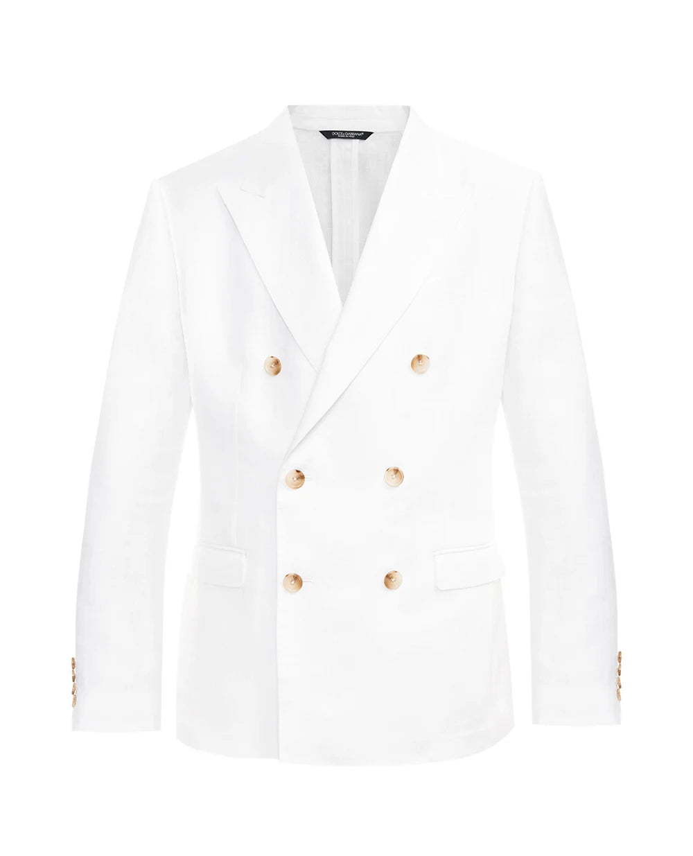 Double-breasted linen blazer